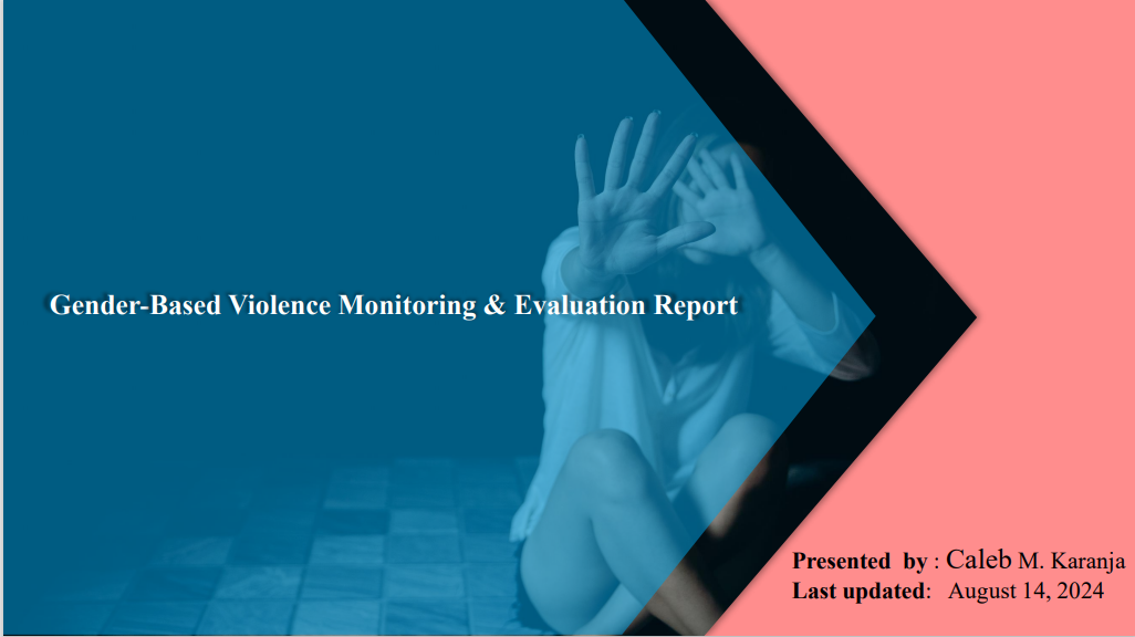 Gender-Based Violence Monitoring & Evaluation Report